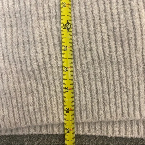 Zara size small light grey oversized chunky knit turtleneck sweater - Picture 8 of 9